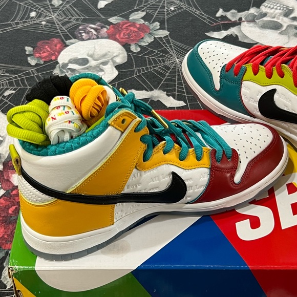 DS 2022 NIKE x FROSKATE SB DUNK HIGH PRO QS ALL LOVE EDITION SNEAKERS MENS 8.5 - Picture 6 of 11